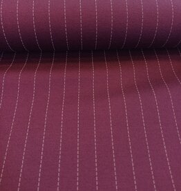 Punto Milano aubergine krijtstreep lichtpaars
