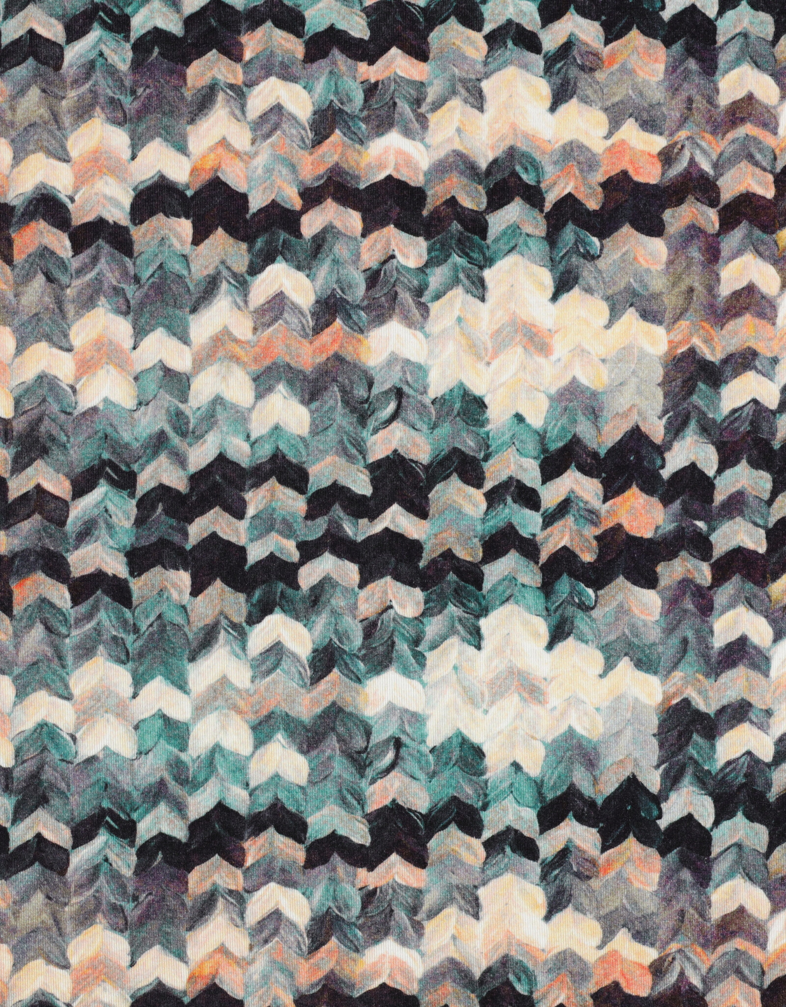 Viscose jersey digital geometric multicolour