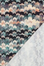 Viscose jersey digital geometric multicolour