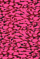Radiance katoen  animal skin leopard fuchsia zwart