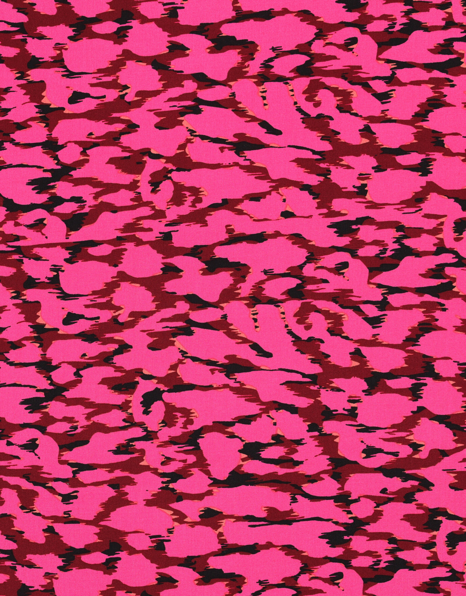 Radiance katoen  animal skin leopard fuchsia zwart
