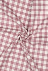 Flannel checks mauve wit