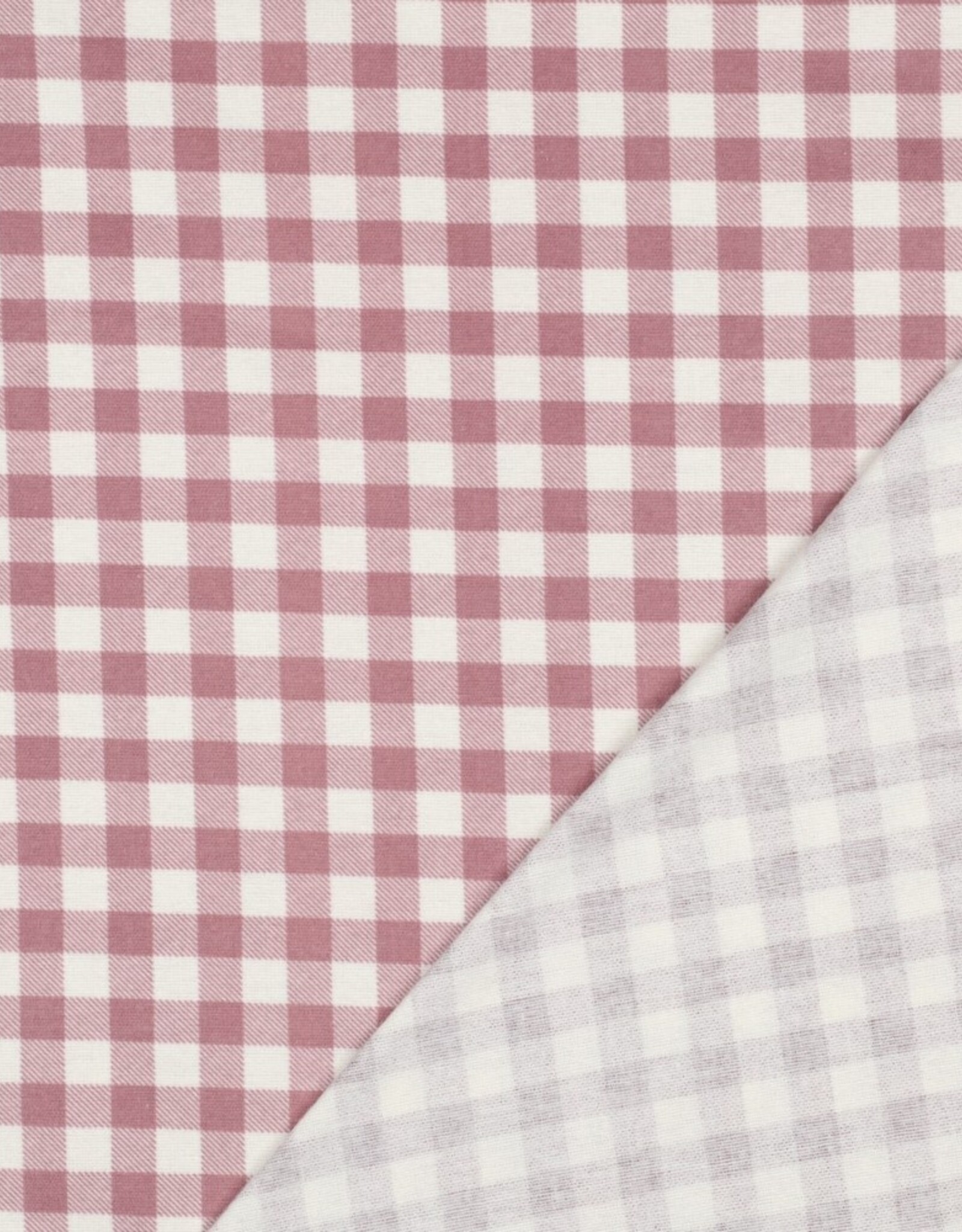 Flannel checks mauve wit