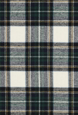 Katoen flanel check ecru groen blauw
