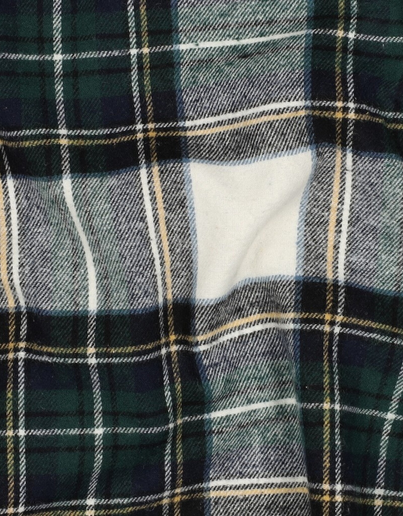 Katoen flanel check ecru groen blauw