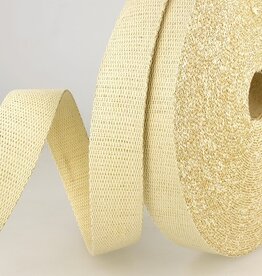 Katoen tassenband 40mm goud  ecru col. 51
