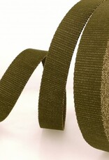 Katoen tassenband 40mm goud  kaki col. 53