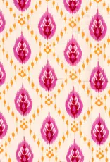 Mousseline gewatteerd dubbelzijdig abstract fuchsia bloem Mousseline gewatteerd dubbelzijdig abstract fuchsia bloem