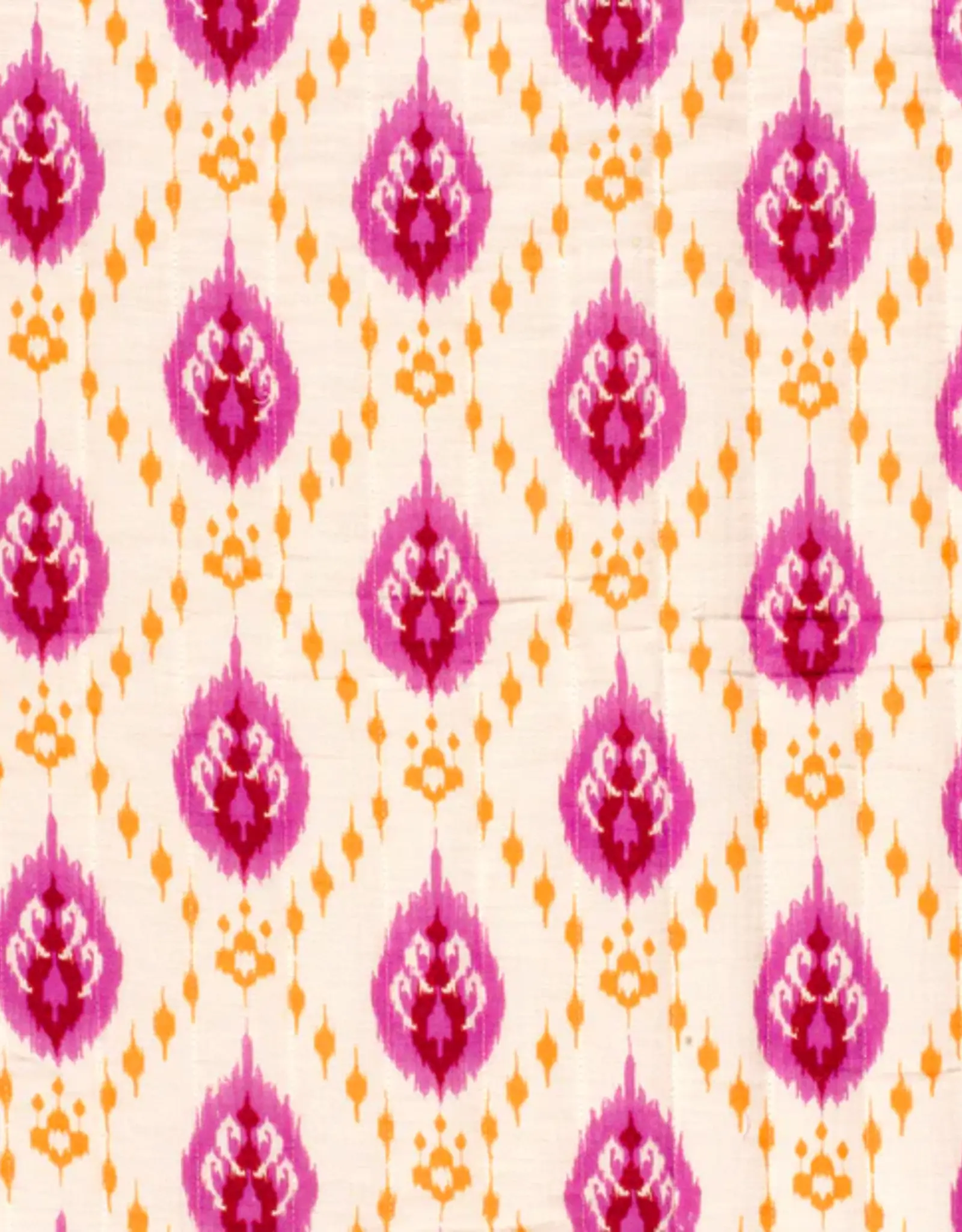 Mousseline gewatteerd dubbelzijdig abstract fuchsia bloem