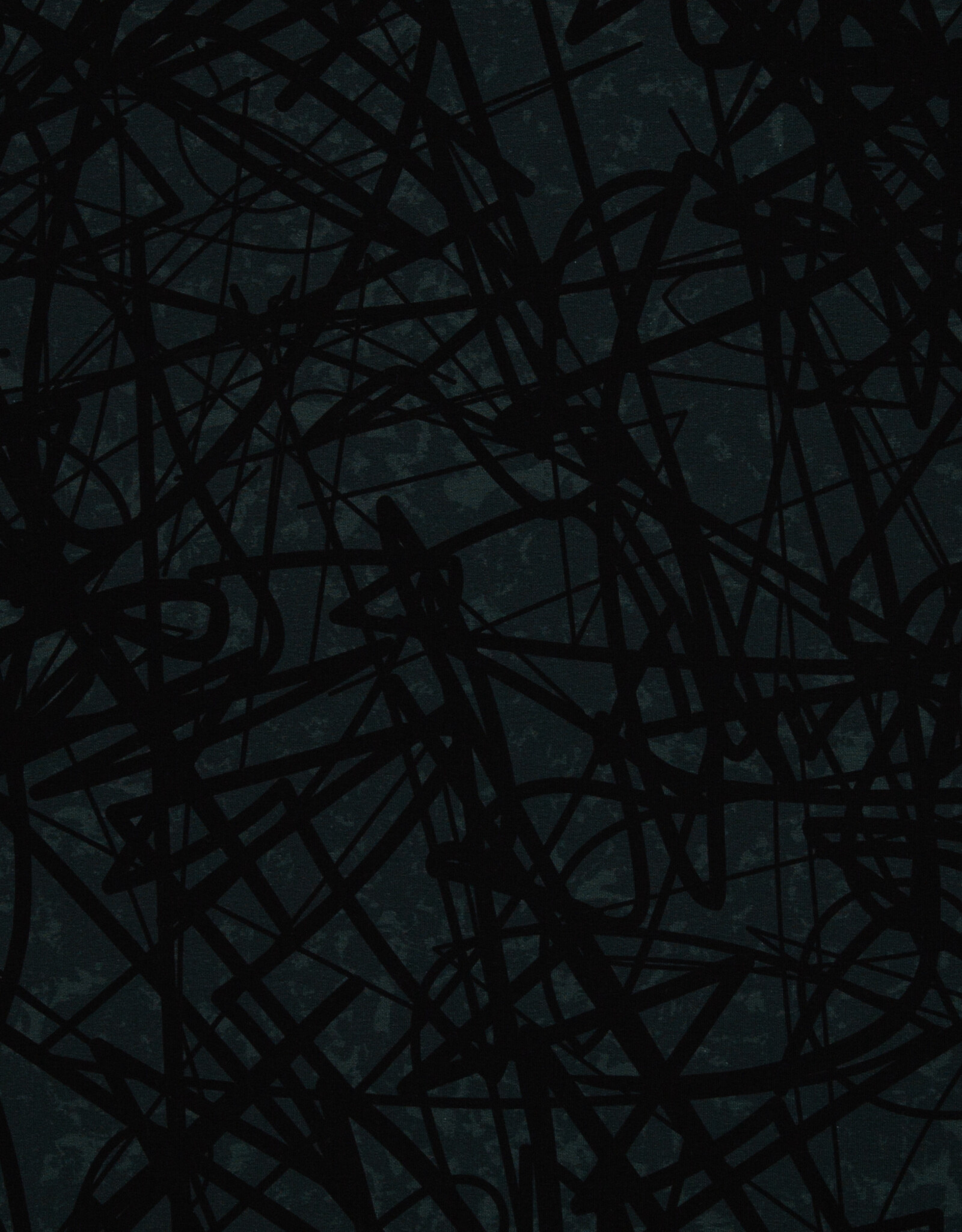 French terry  fox devils wild abstract groen - Thorsten Berger