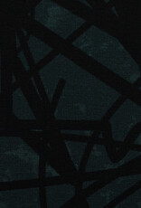 French terry  fox devils wild abstract groen - Thorsten Berger