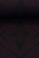 Katoen jersey Levante dotwork bordeaux