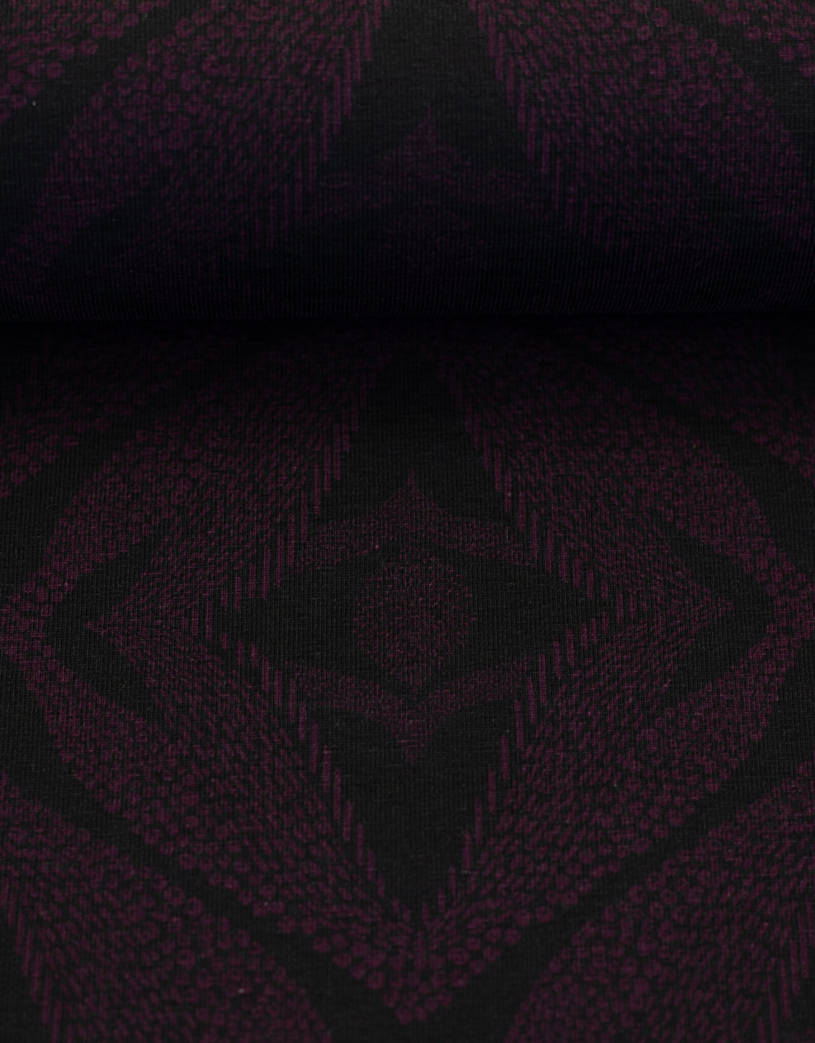 Katoen jersey Levante dotwork bordeaux