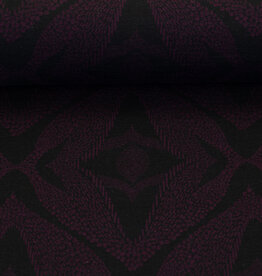 Katoen jersey Levante dotwork bordeaux