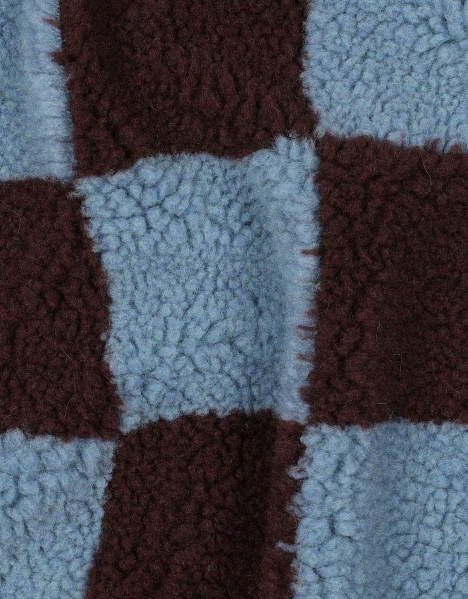 Teddy check bordeaux blauw