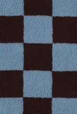 Teddy check bordeaux blauw