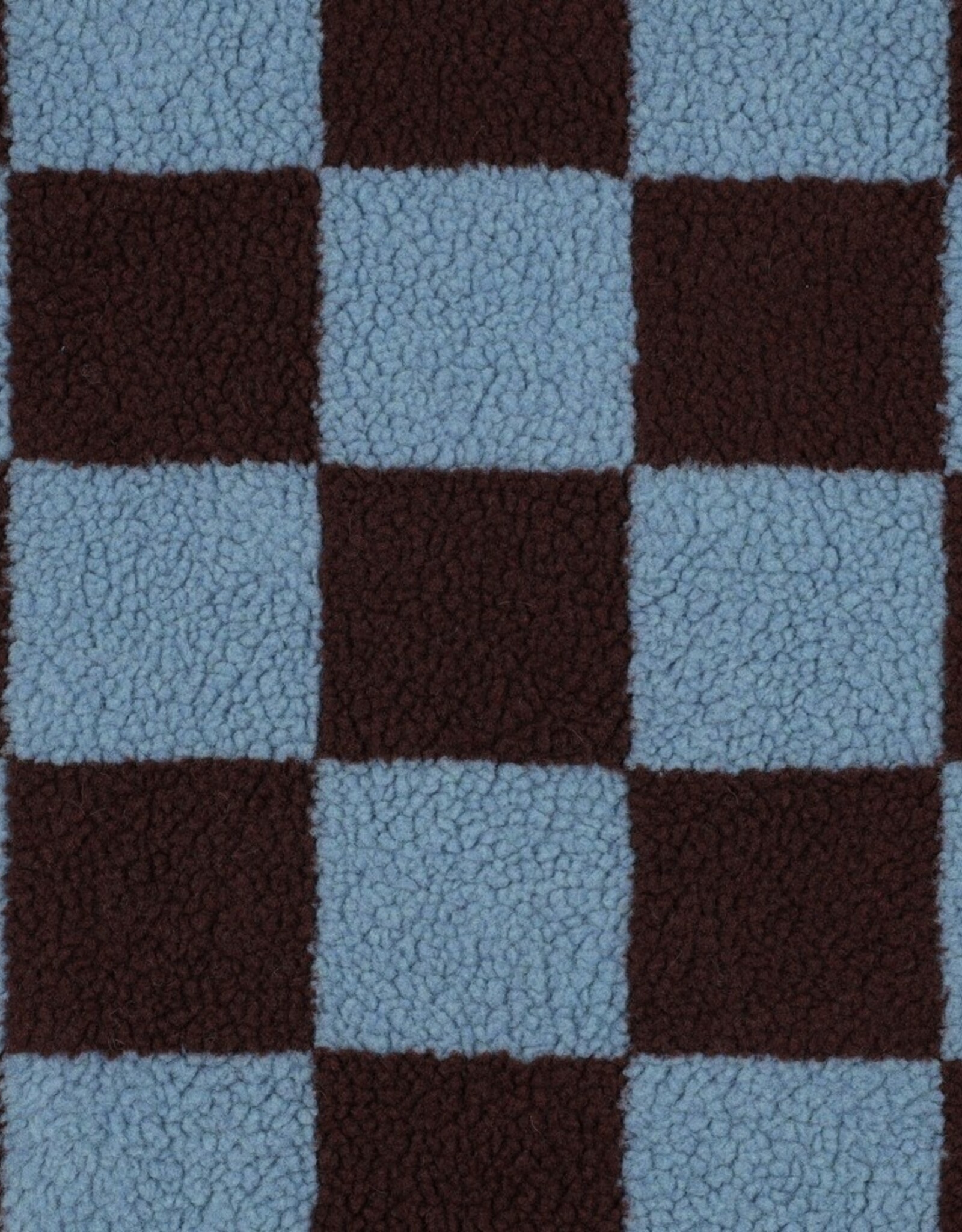 Teddy check bordeaux blauw