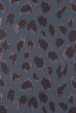 Jacquard animal skin petrol glitter roze