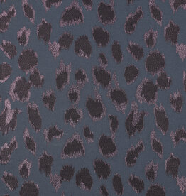 Jacquard animal skin petrol glitter roze
