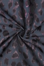 Jacquard animal skin petrol glitter roze