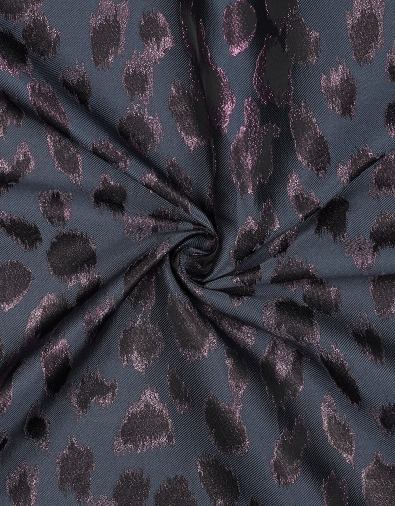 Jacquard animal skin petrol glitter roze