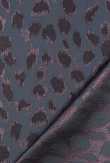 Jacquard animal skin petrol glitter roze
