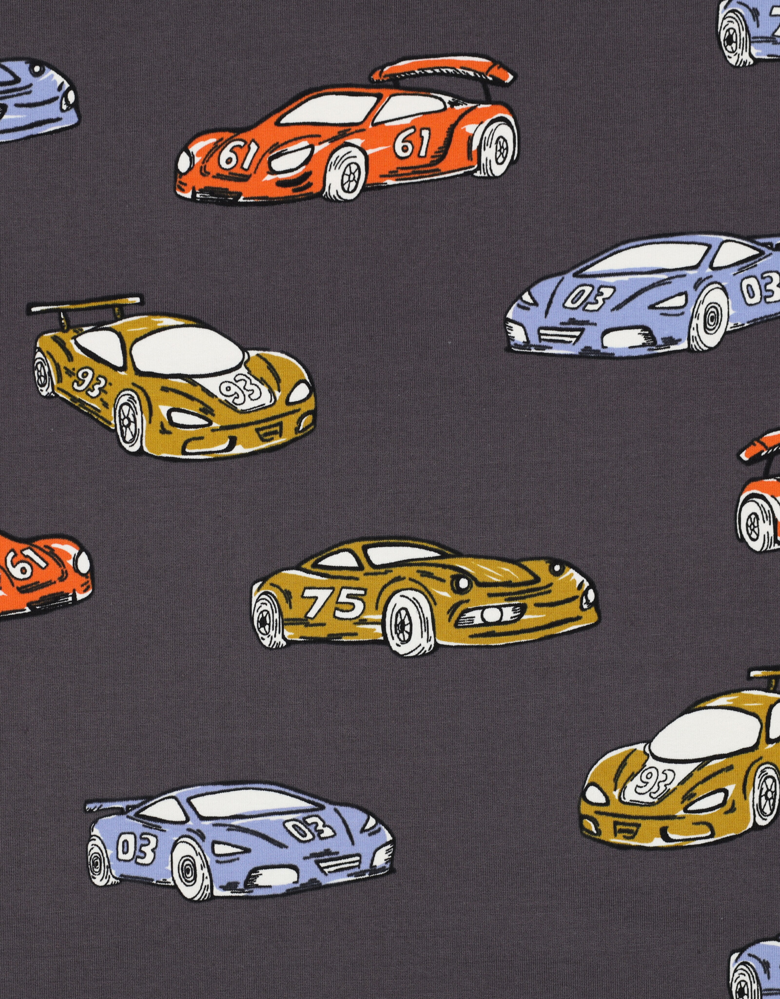 French terry raceauto grijs