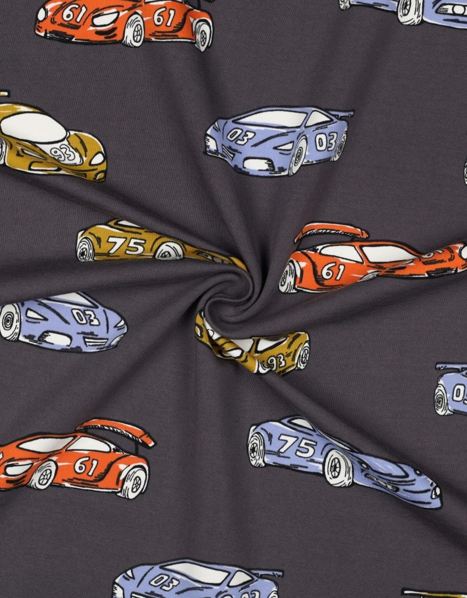 French terry raceauto grijs