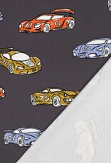 French terry raceauto grijs