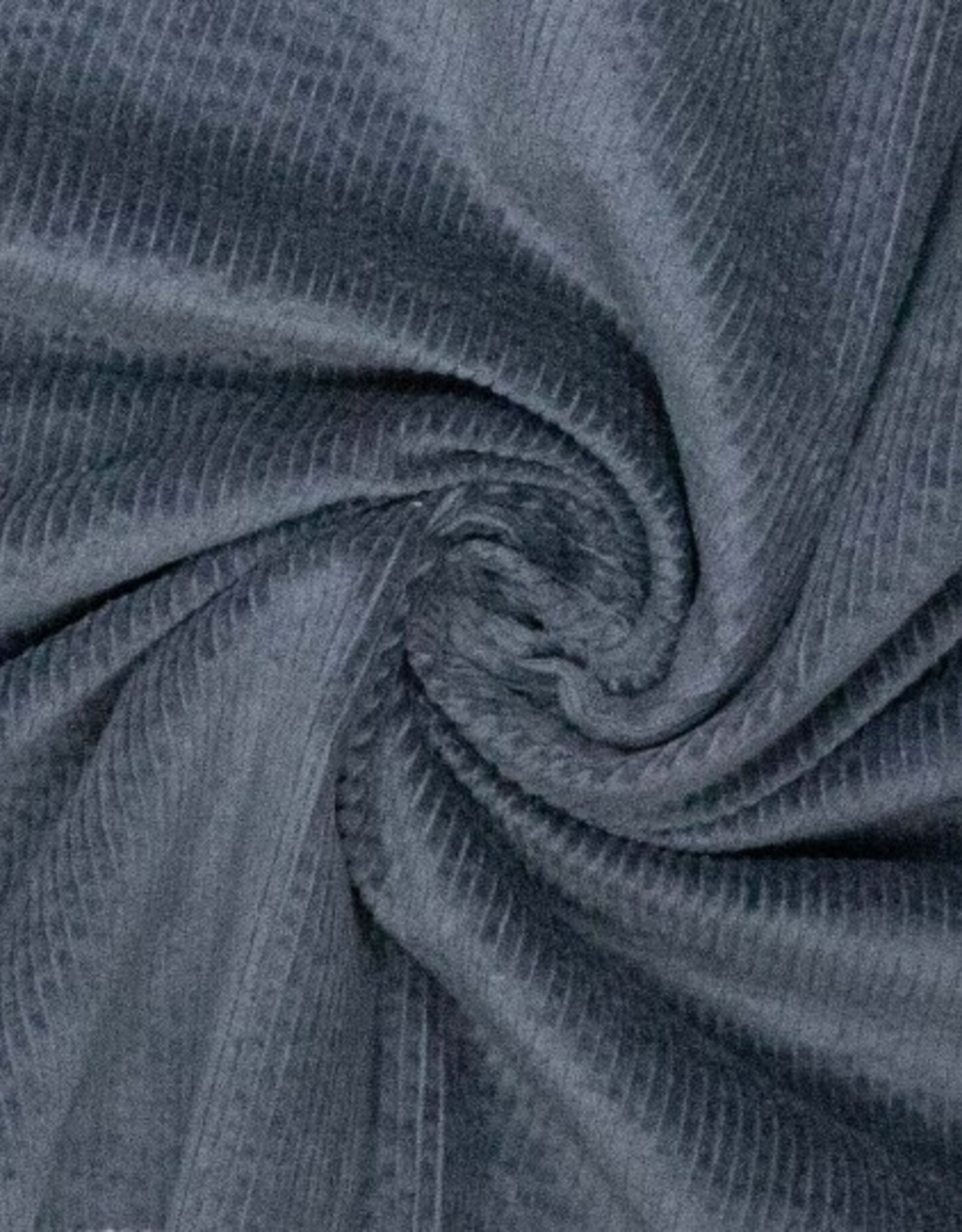 Corduroy met   stretch -8W  bubble wash donker indigo