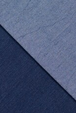 Twill denim indigo blauw