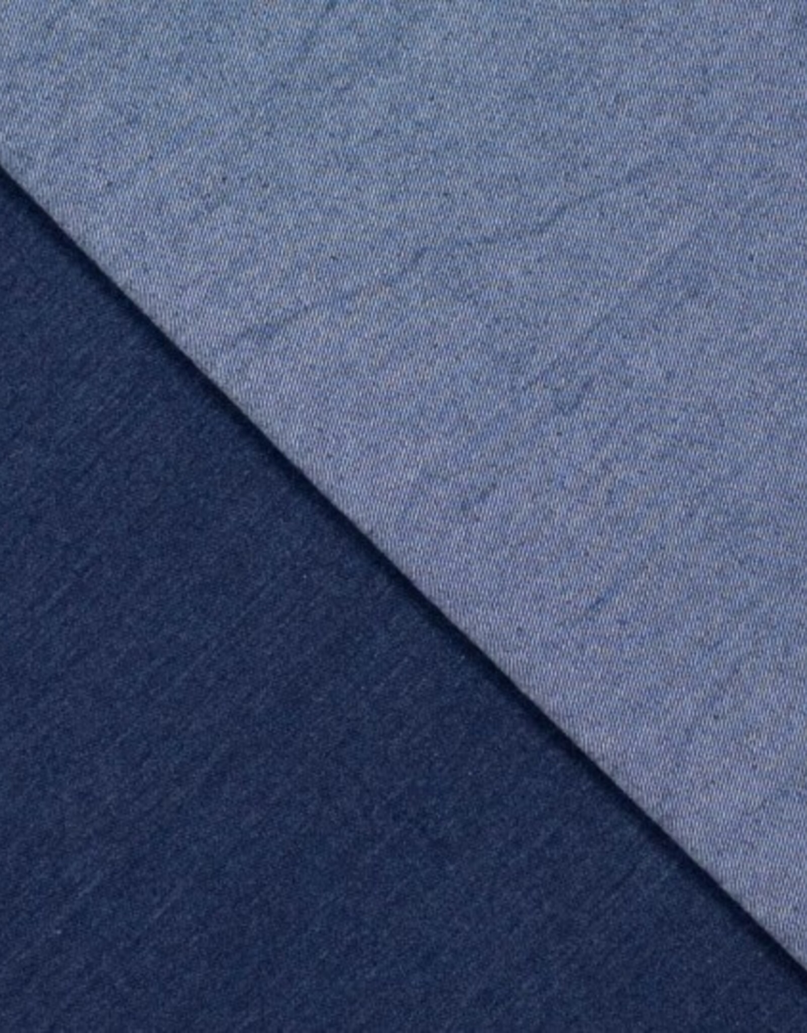 Twill denim indigo blauw