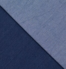 Twill denim indigo blauw