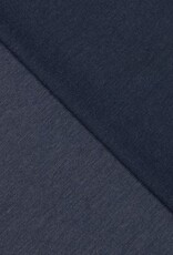 Katoen stretch denim look indigo blauw