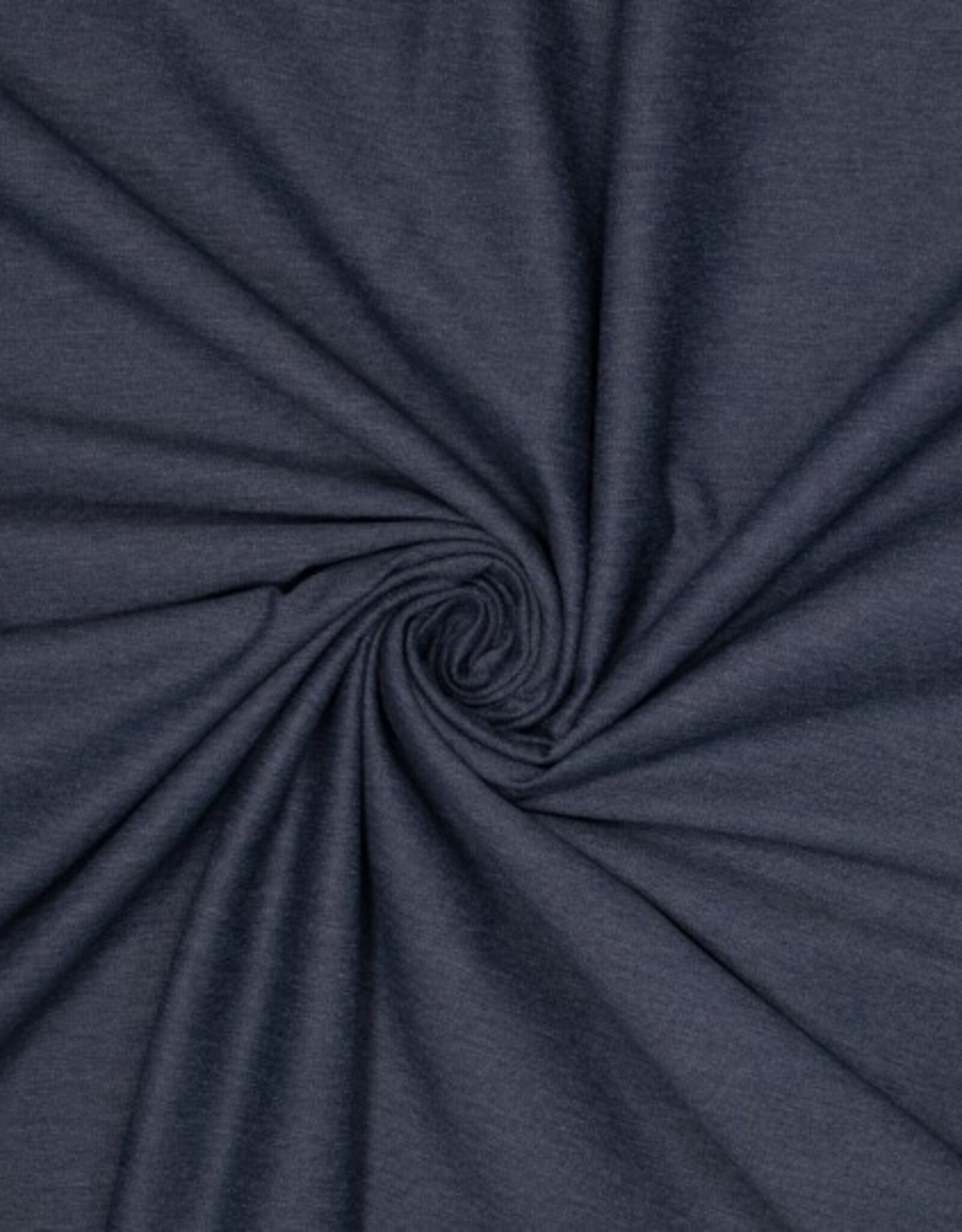 Katoen stretch denim look indigo blauw