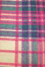 Mantelstof pop-check geruit neon roze