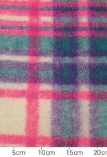 Mantelstof pop-check geruit neon roze