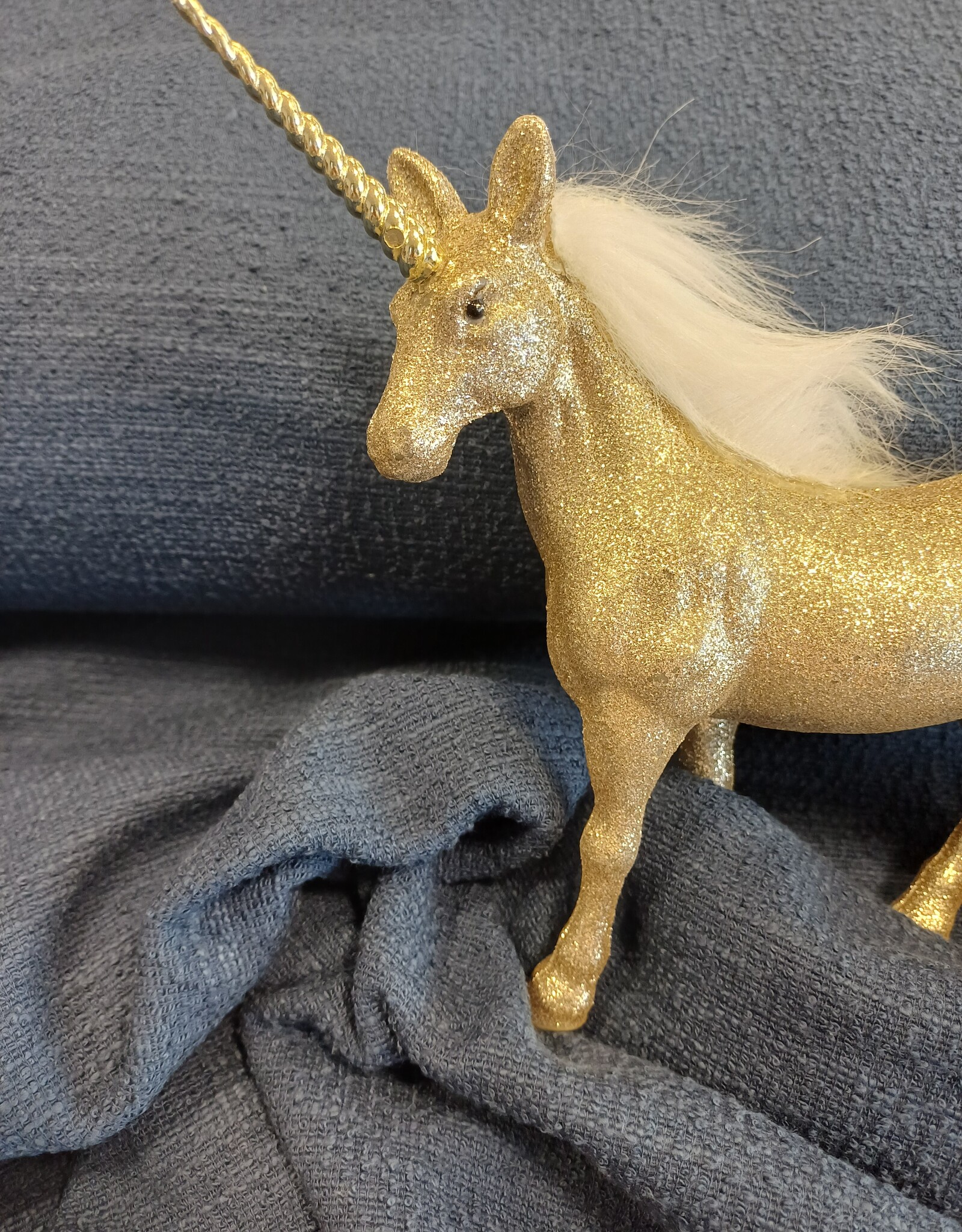 Katoen bouclé jeansblauw