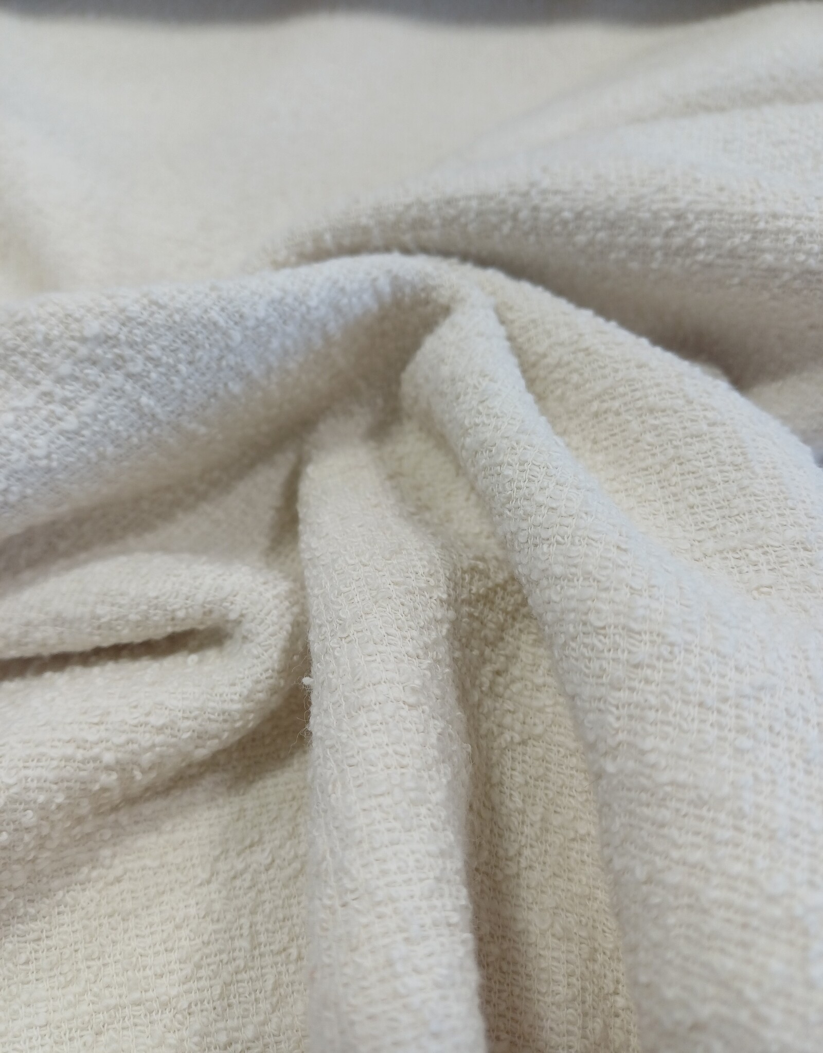 Katoen bouclé ecru