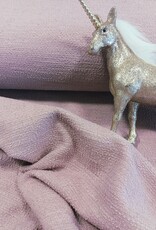 Katoen bouclé oud roze