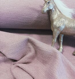 Katoen bouclé oud roze