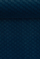 Caracas stug fluweel golfjesprint marine blauw