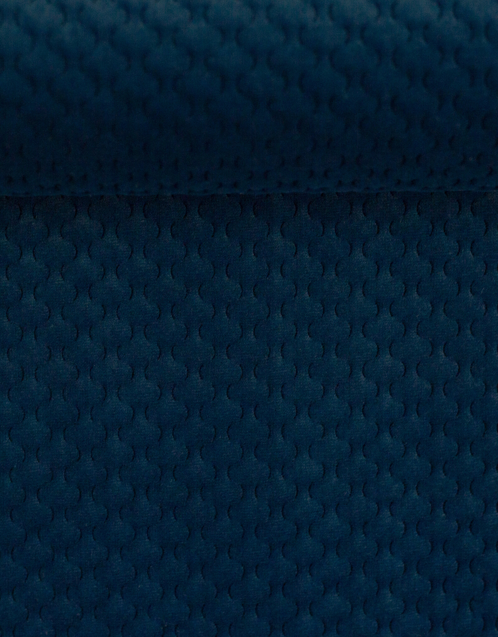 Caracas stug fluweel golfjesprint marine blauw