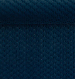 Caracas stug fluweel golfjesprint marine blauw