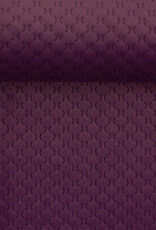 Caracas stug fluweel golfjesprint aubergine