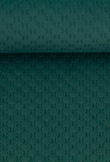 Caracas stug fluweel golfjesprint dennengroen