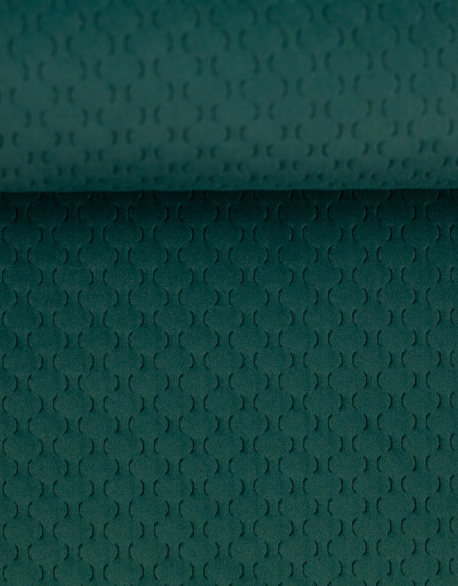 Caracas stug fluweel golfjesprint dennengroen