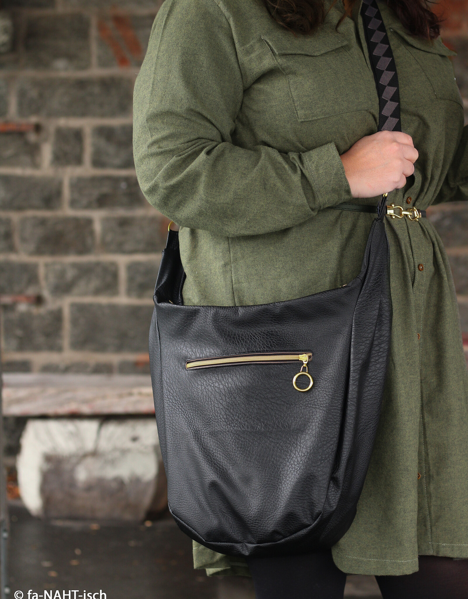 Imitatieleder met structuur Elvis zwart