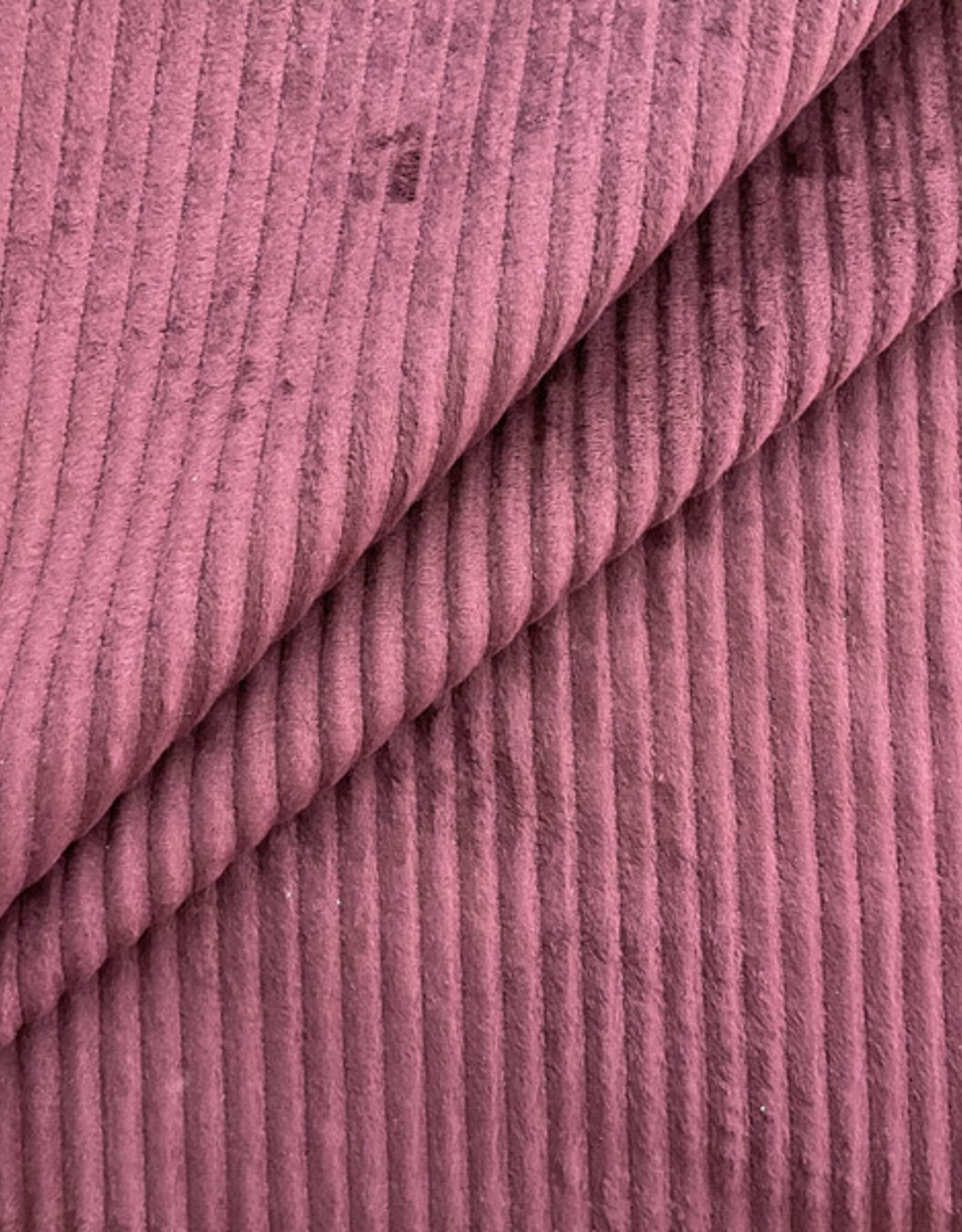 Stug grof ribvelours aubergine