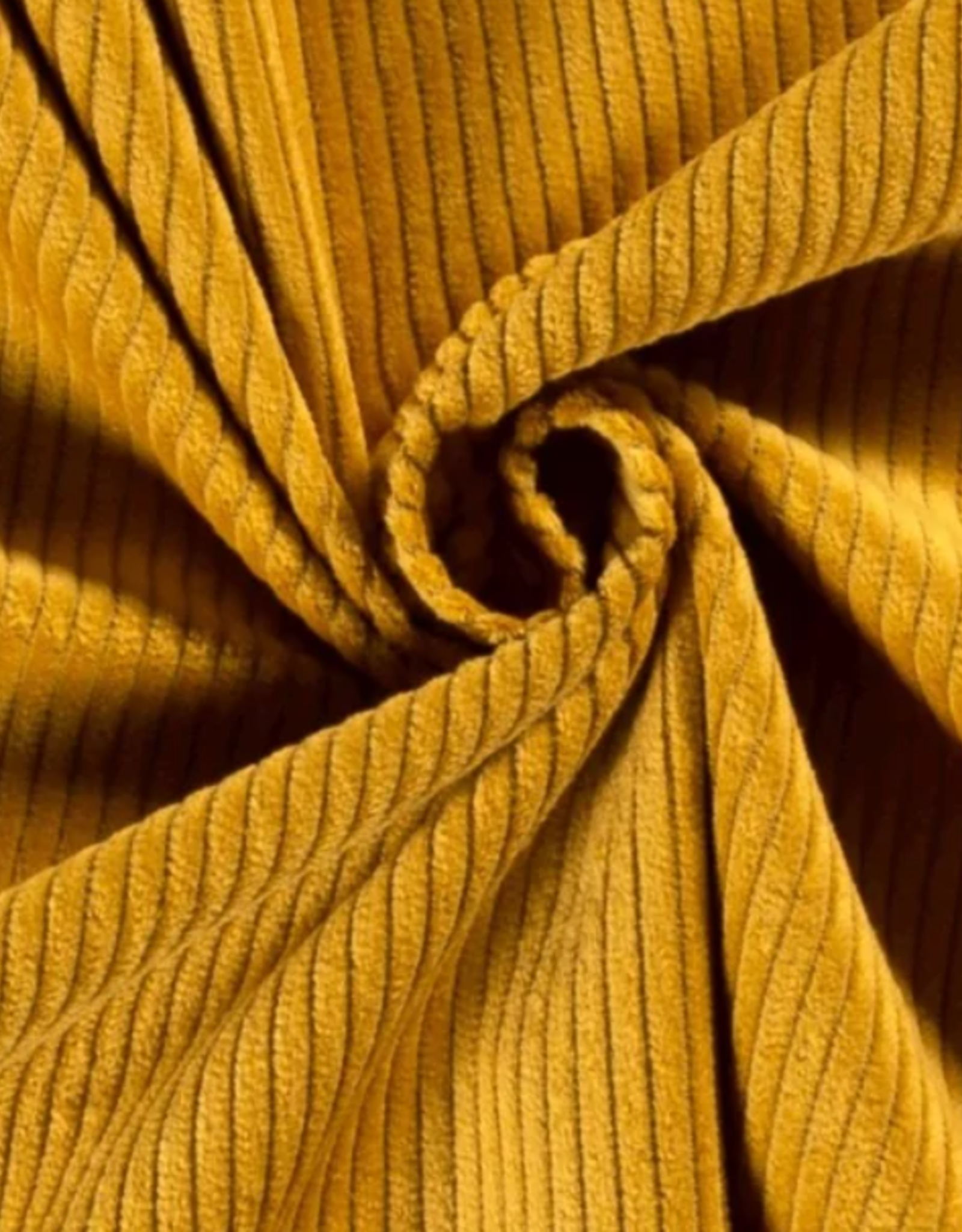 Stug grof ribvelours oker